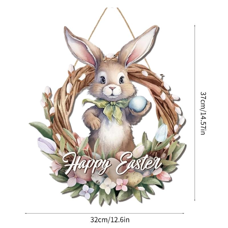 Oster-Türdekoration Osterhase Hängendes Ornament für Zuhause Frohe Ostern Türhänger Anhänger Osterdekoration