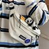 Large-capacity Breast Bag Men's Trendy Brand Retro Versatile Work Crossbody Bag Female Student Waist Bag