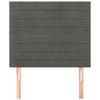 Vidaxl Bed Headboards, 2 Pcs, Dark Gray, 90X5X78/88 Cm, Velvet