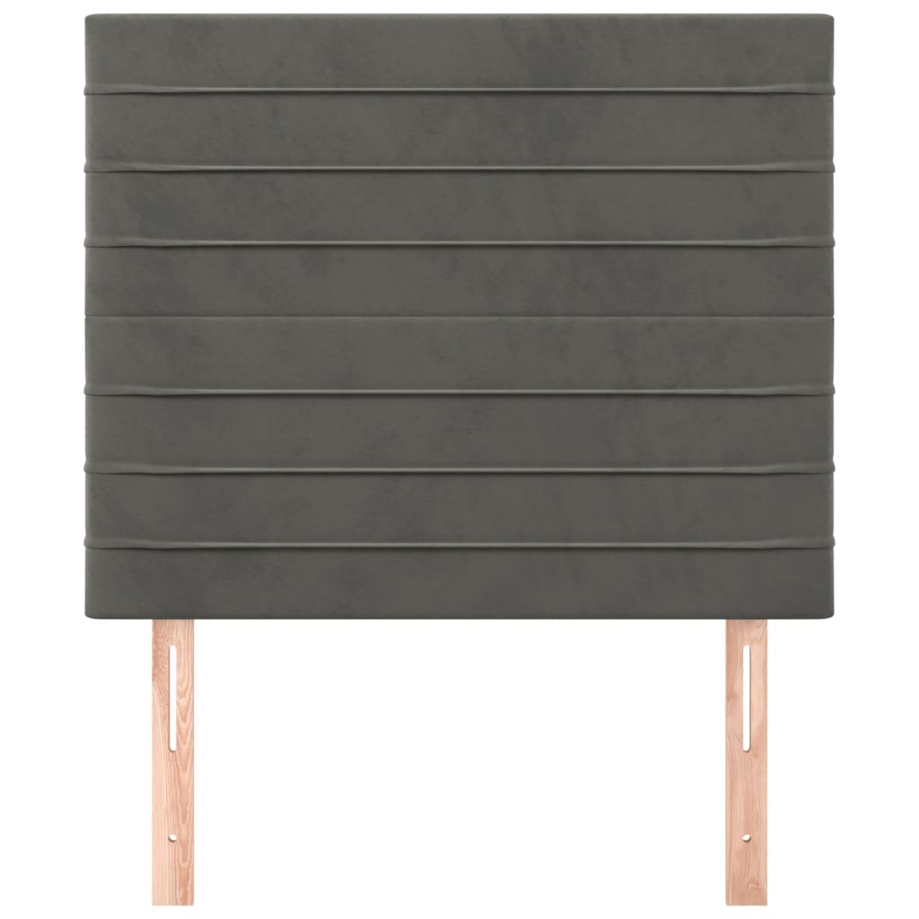 Vidaxl Bed Headboards, 2 Pcs, Dark Gray, 90X5X78/88 Cm, Velvet
