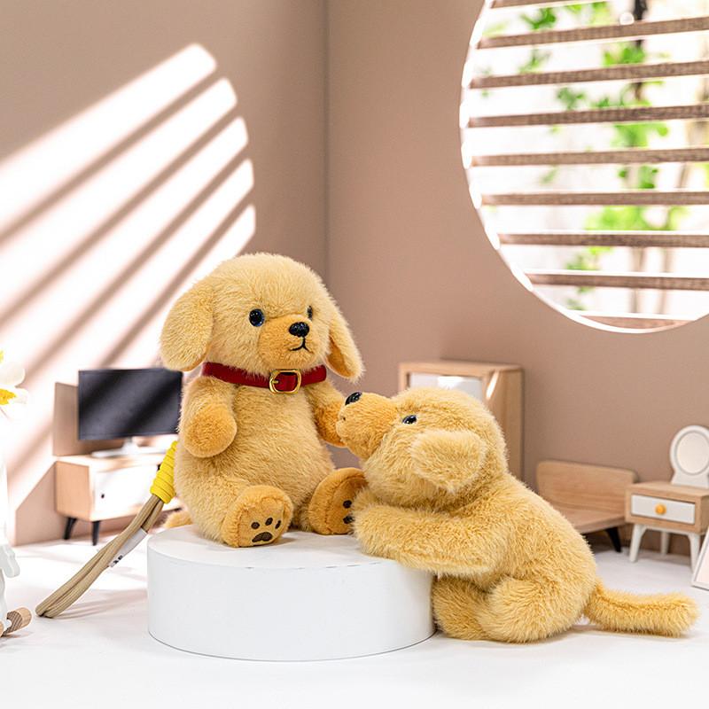 Pet Plush Dog Stuffed Toy Keychain With Soft Short Plush For Bags And Car Accessories