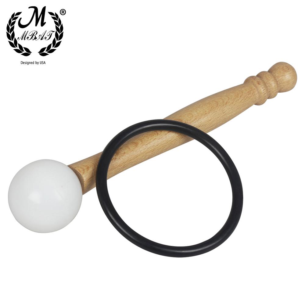 M MBAT Rubber Mallet Stick Beater For Crystal Singing Bowl Professional Buddha Sound Bowl Striker with Rubber Ring Meditation