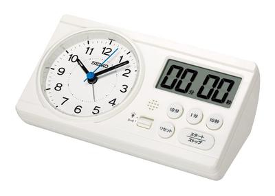 Clock Alarm Clock Table Clock Educational Hundred Square Calculation Hideo Kageyama Model Study Time White 60 X 160 X 88mm BC418W