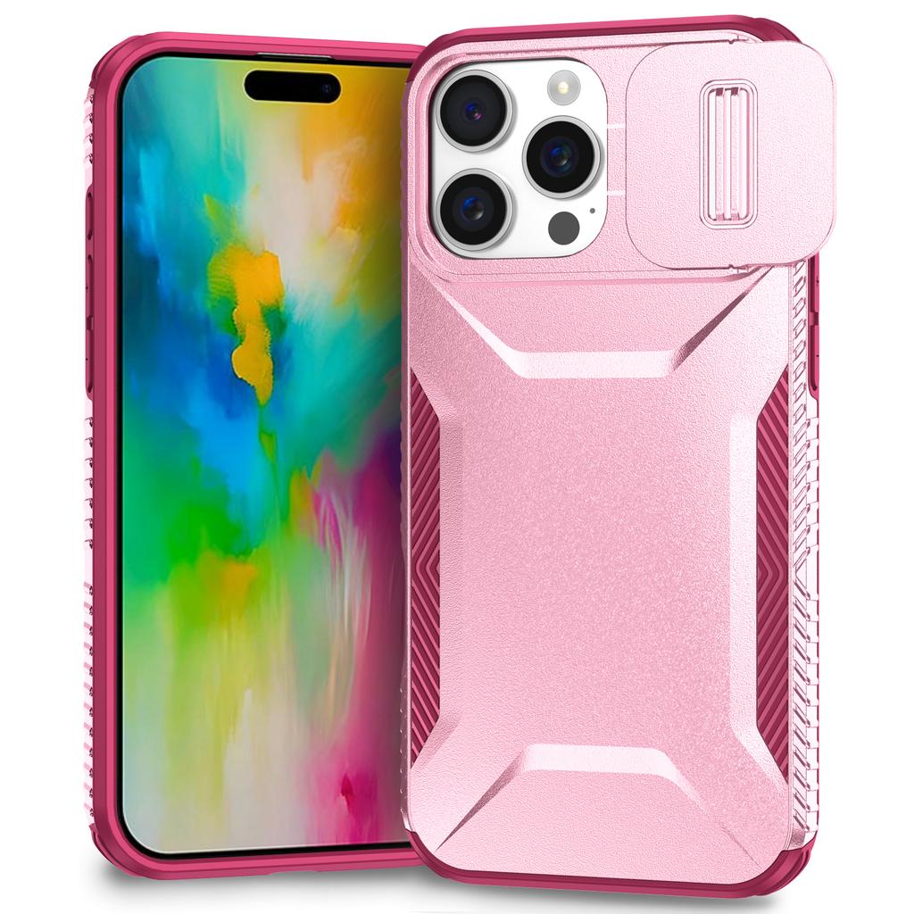 Für iPhone 16 Pro Max Hülle Camshield TPU+PC Handyhülle Rutschfeste Seitenkante