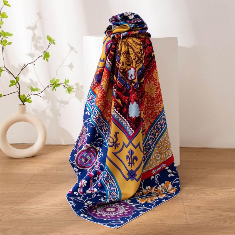 Luxury Mulberry Silk Scarf Gift Set Fashion Versatile Square Shawl Women