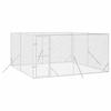 VidaXL Outdoor Dog Kennel Silver 4x4x2 M Galvanized Steel 3190455