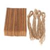 72pcs Wood Blank Bookmarks Unfinished Wood Hanging Tags with Holes and Ropes for Christmas DIY