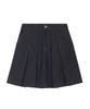 Lee Mid-Length Denim Pleated Skirt Indigo Raw