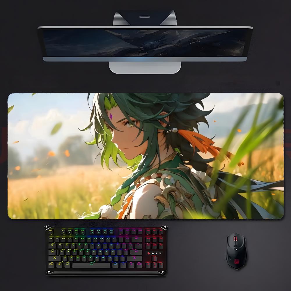 Genshin Impact Cool Xiao Mouse Pad Large Gaming Mousepad With Stitched Edges Thickened Desk Mat Pc