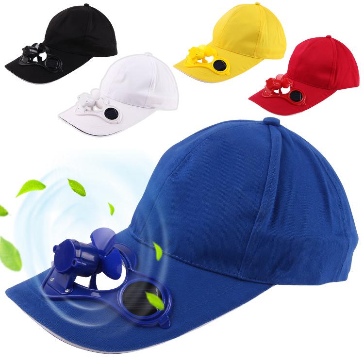 Fan Cooling Baseball Hat Outdoor Novelty Hiking Camping Solar Sun Cap for Men Women  Adjustable