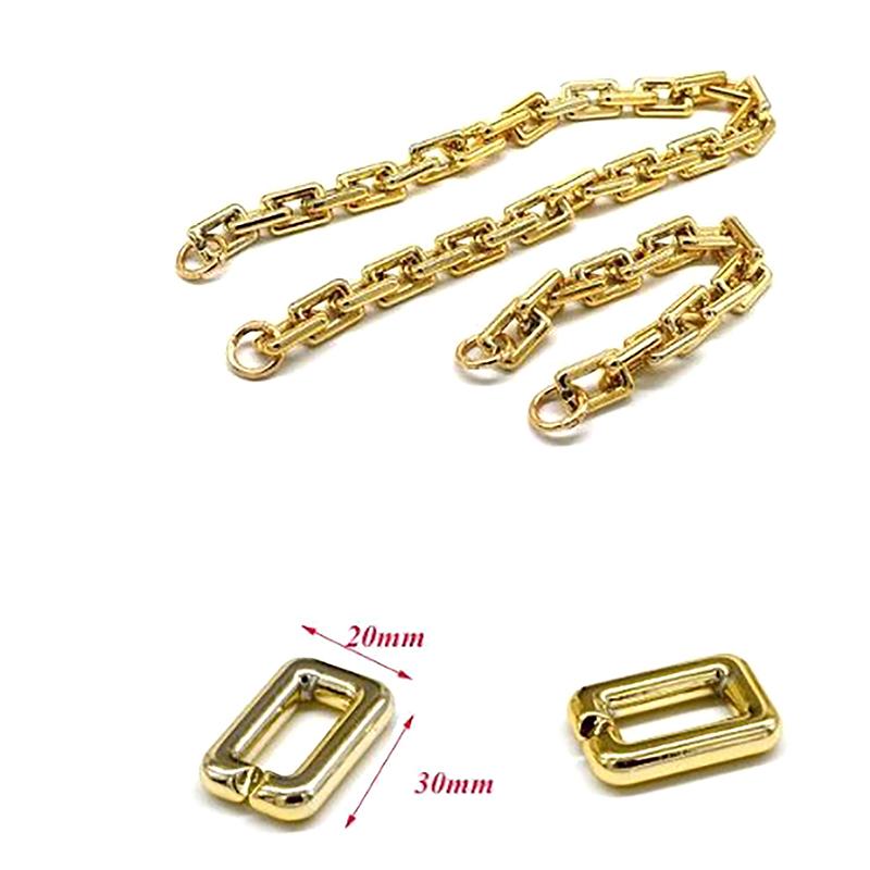 

Silver Gold 40Cm 60Cm Acrylic Purse Chain Strap Handbag Handles Diy Purse Replacement Chain For Shoulder Bag Handbags Straps 40CM срібний