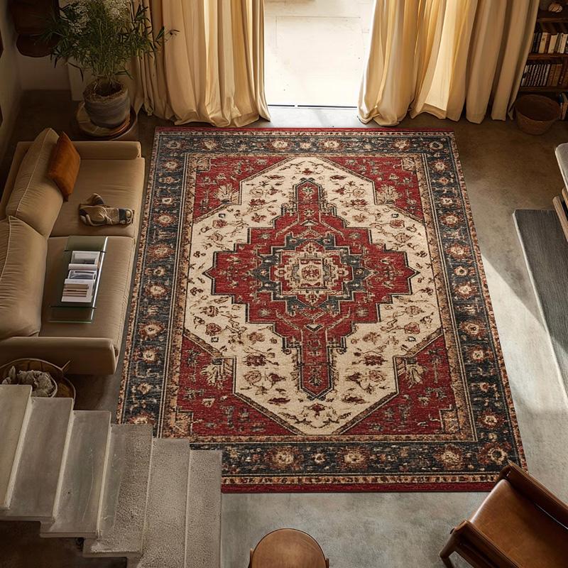 RAKKS Persian Bohemian Mat for Modern &Traditional Decor-Soft Texture,Suitable for Large Spaces & High-Traffic Areas Floor Decor