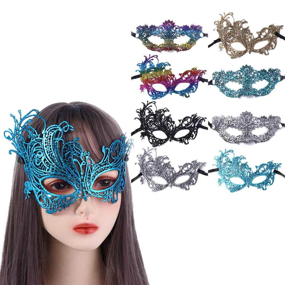 Props Masquerade Bronzing Halloween Supply Lace Masquerade Dance Masks Party Supplies Venice Mask
