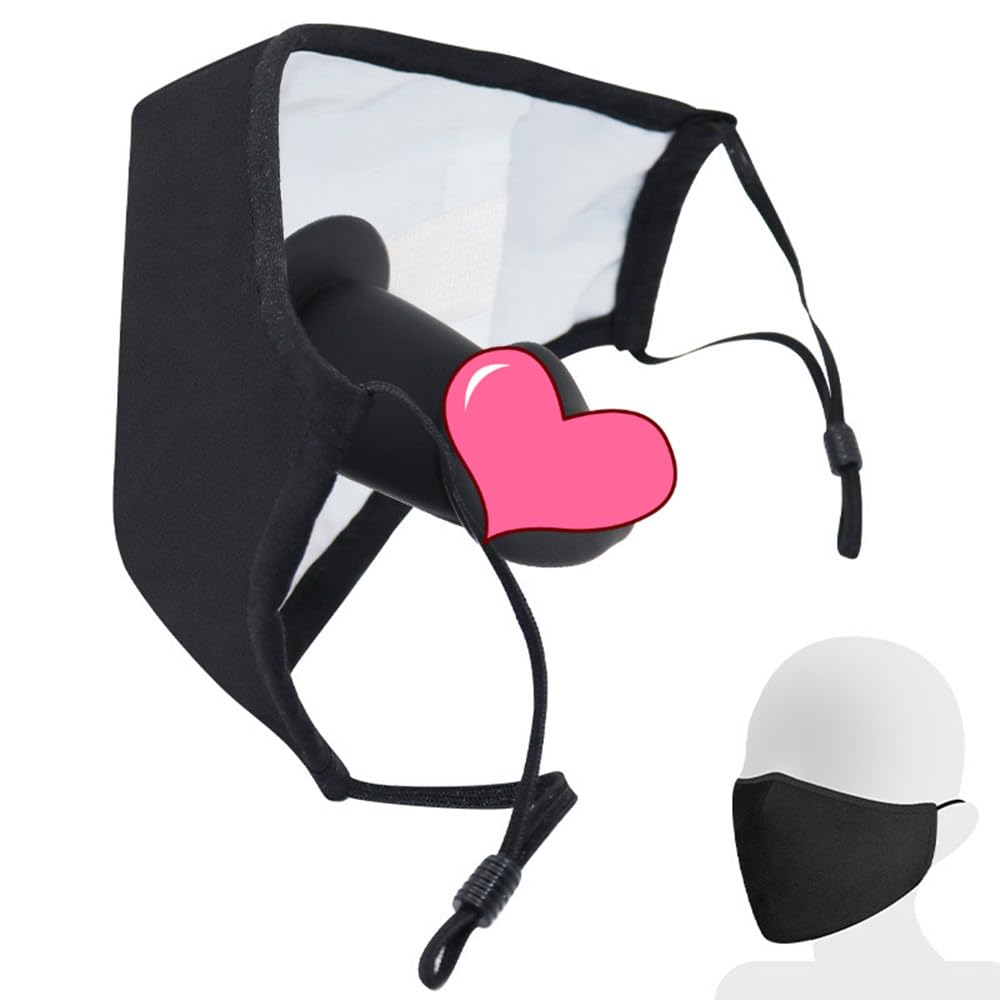 BAOQISHAN SM Mouth Removable Mouth Gag Intense Lip Opener Ring Full Silicone Mouth Adjustable Ear Cosplay Prop with Eye Mask Gag, Plug, Ball,