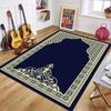 Islamic Mosque Prayer Rug Vintage Floral Border Print NonSlip Floor Mat for Living Room Bedroom Prayer Room Muslim Home Decor