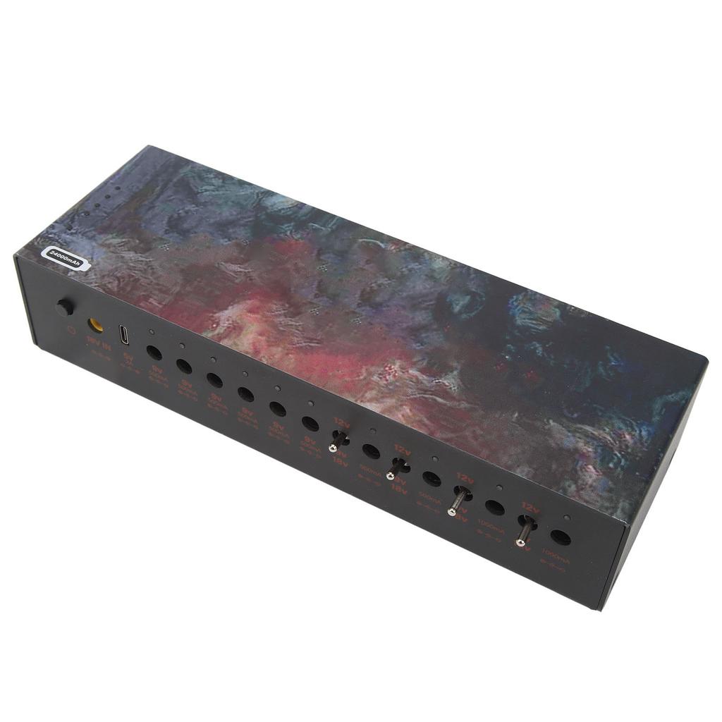 Guitar Effect Pedal Power Supply with Adapter True Isolated Pedalboard Power Supply High Power Adjustable Output