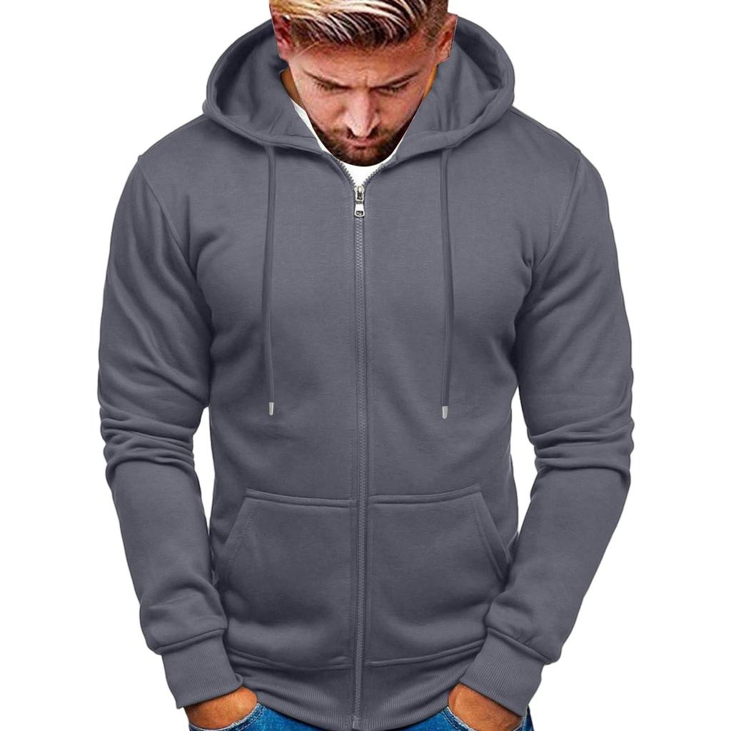 Felpa con cappuccio da uomo in velluto a coste con zip e manica lunga a spalle basse, felpa con cappuccio casual per l'uso quotidiano