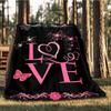 1 Stück Schmetterling Liebe Outdoor Flanell Decke Weich Ganzjahres Polyester Überwurf , Perfekt für Picknicks & Reisen , Picknick Zubehör