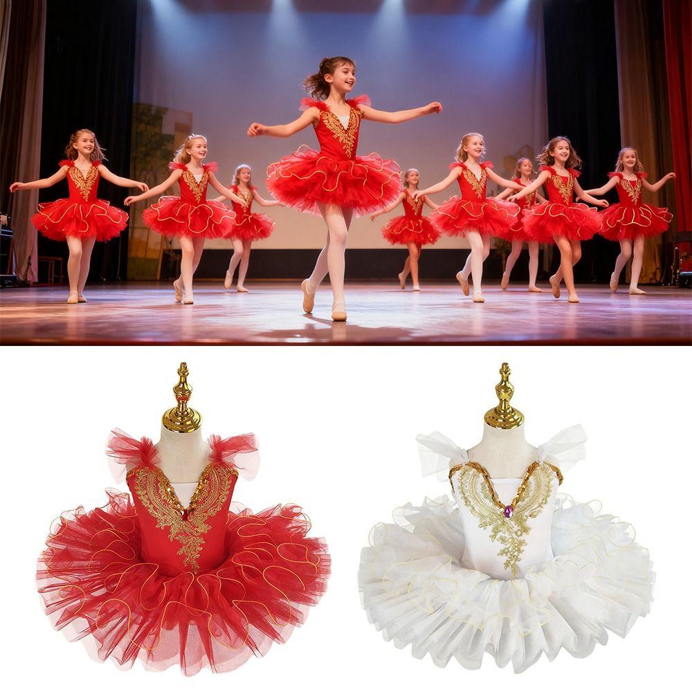Sequin Ballet Tutu Modern Princess Dress Fashion Performance Clothes  Children