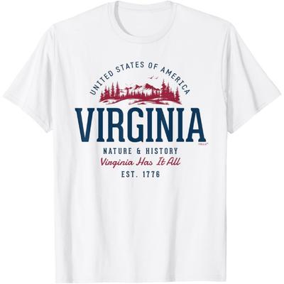 Vintage-Looking Retro Styled Virginia T-Shirt