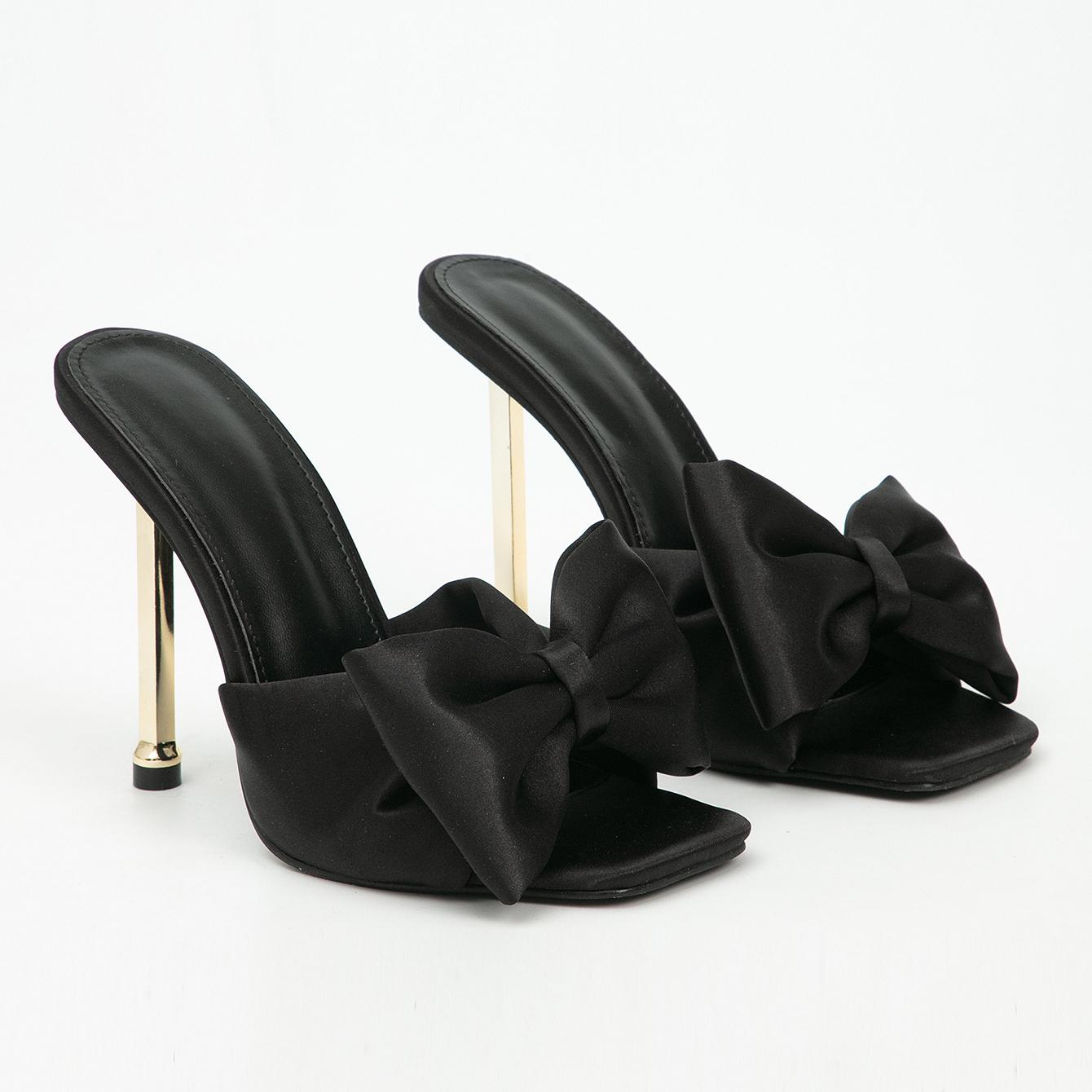 

Модные модные туфли на высоком каблуке с бантом, женские летние босоножки на каблуке с открытым носком 2024 года, женские босоножки с красным каблуком 35 чёрный