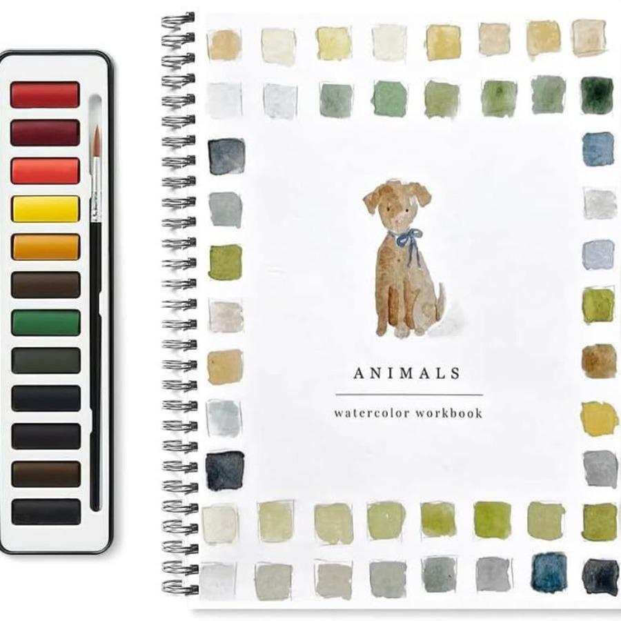 Kids Watercolor Painting Set Cartoon Art Book Emily Lex Studio Creative Gift for Children New Collection