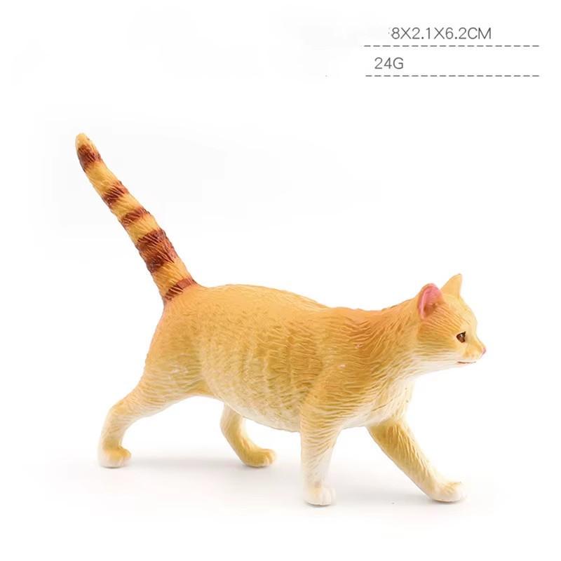 1pc Mini Realistic Cat Figurine Set Cute Orange Tabby British Shorthair Toy Kittens for Kids Decoration Resin Decorative Ornaments