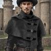 Capucha Estilo Medieval con Capucha y Sombrero Capa Étnica Cosplay Bufanda Performance Escénica
