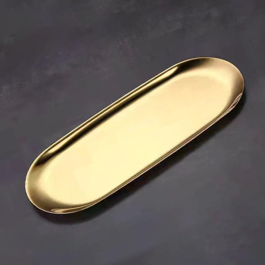 Plateau de Plaque de Grillade Ovale Acier Inoxydable Poli Miroir Plateau pour Rôtir la Viande Assiettes à Sushi Assiette à Fruits Plat à Dessert Pour Gâteau Dessert