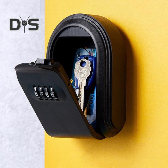 Lacăt cu combinație Cutie de chei Acasa Birou Garaj Apartament Intrare Suport pe perete Capacitate mare 4 cifre Cod resetat Cutie pentru chei de casă