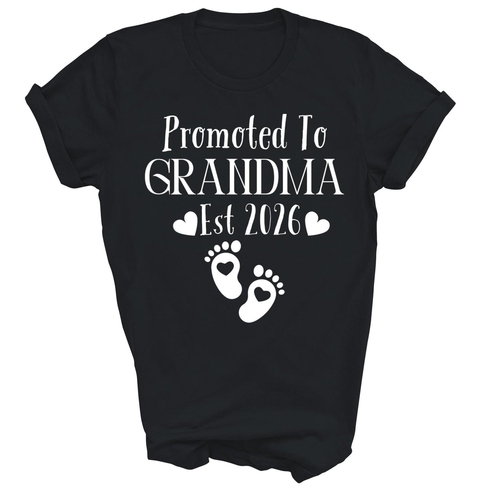 Promoted To Grandma Est 2026 Shirt Gift Unisex T-Shirt S