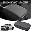 Car Armrest Box Cover For Toyota Tacoma 2024 Leather Black Center Console Arm Rest Pad Protector Mat Auto Interior Accessories