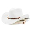 Unisex Western Style Denim Straw Sun Hat