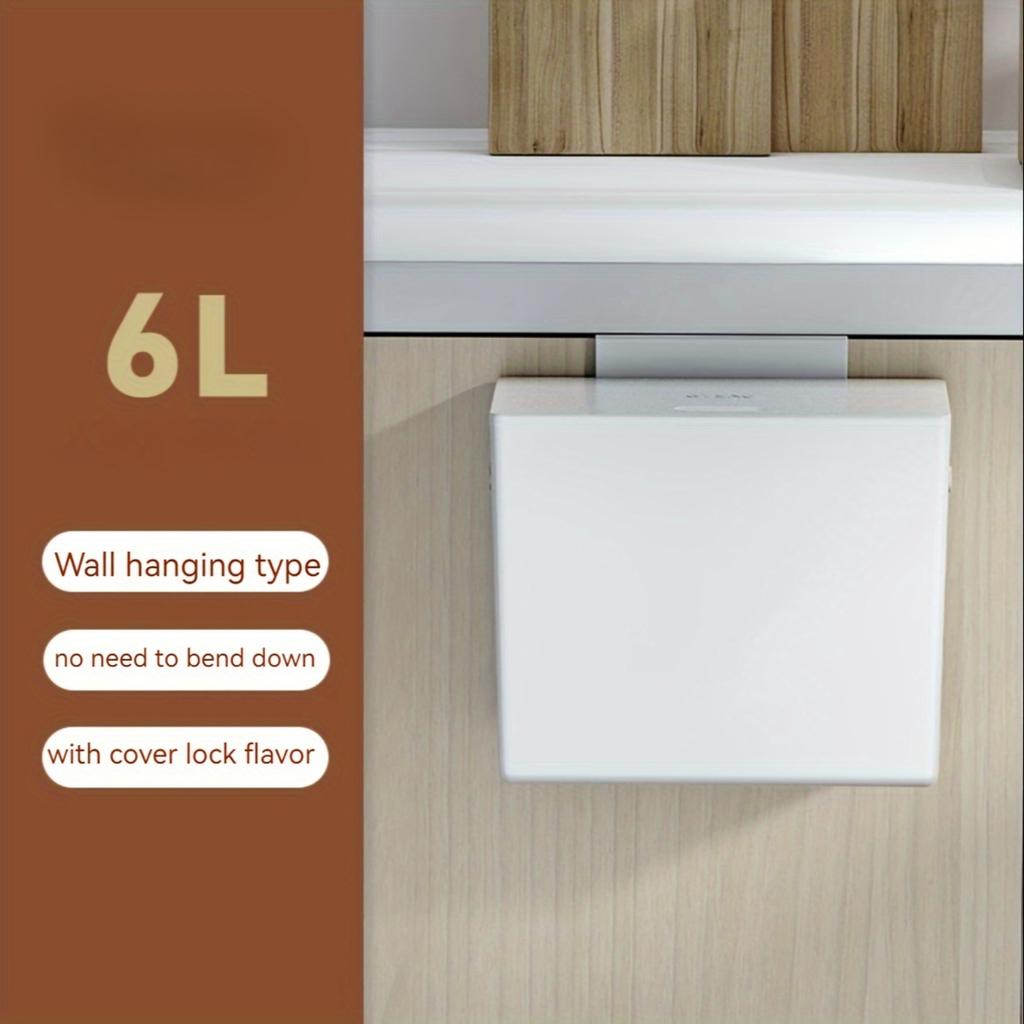 1.59gal Wall Mounted Narrow Toilet Trash Can Kitchen Bathroom Accessories