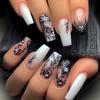 Summer Sweetheart Handmade Short Coffin Press On Nails Dreamy Stars Moon Colorful Cute Fake Nails For Girls