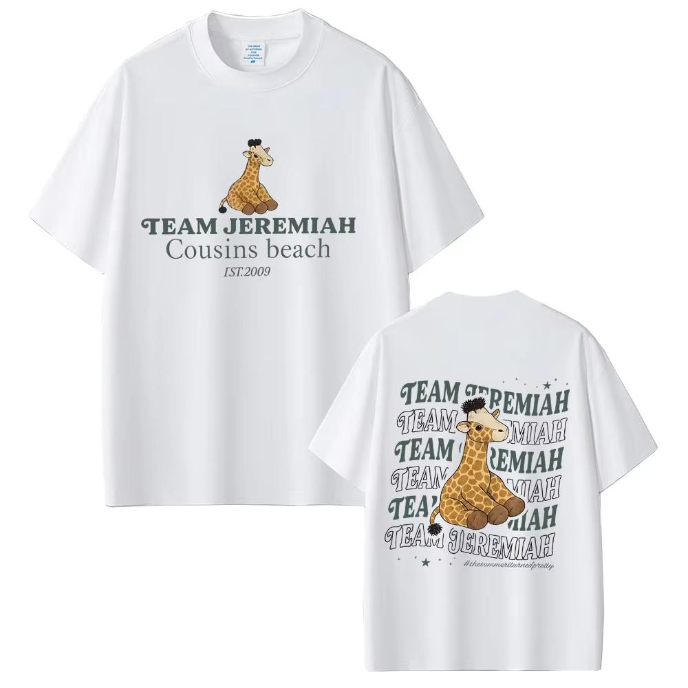 TV Play The Summer I Turned Pretty Team Jeremiah Cousins Beach Giraffe Graphic T-shirts Men Women Casual Cotton Vintage T Shirts