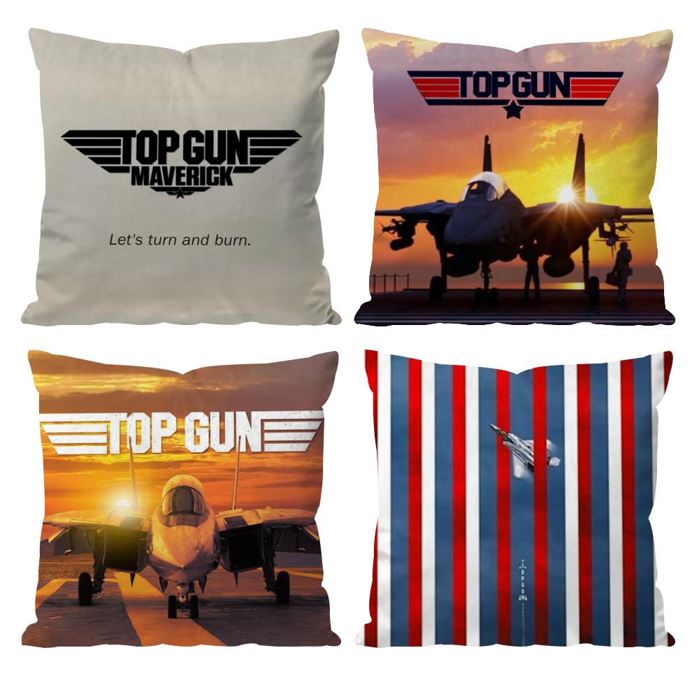 Film T-Top Gun Classic Cushion Cover Pattern Printed Pillowcase for Living Room Sofa Cushion Cover & Bedroom Decor