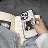 Drinking Coffee Black Cat Phone Case For iPhone 16 15 14 13 12 11 Pro Max XR XS 7 8 Plus Transparent Shockproof Silicone Cover