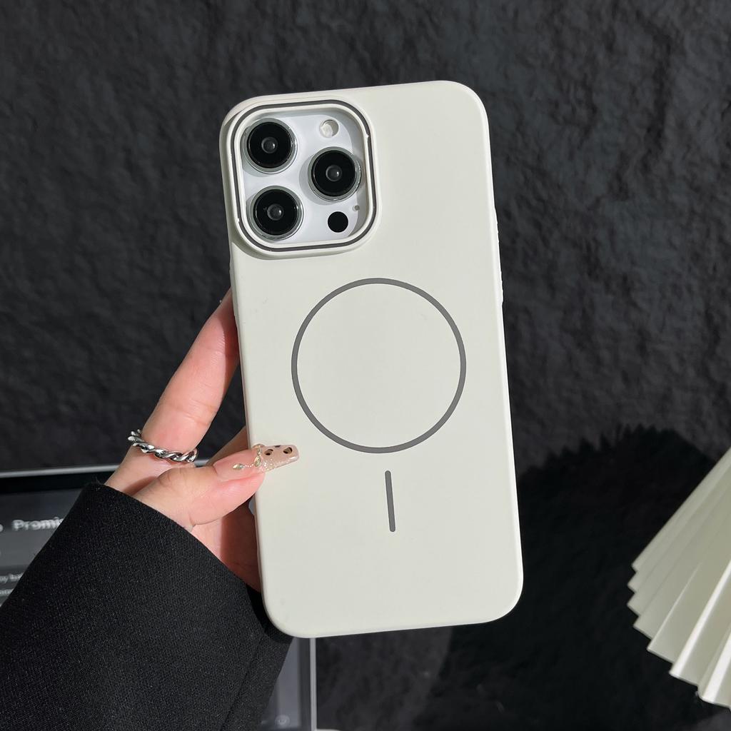 Für IPhone 16 Promax Weiche Magnetische Handyhülle Premium Textur 16E für Apple 15 Harte PC Schutzhülle