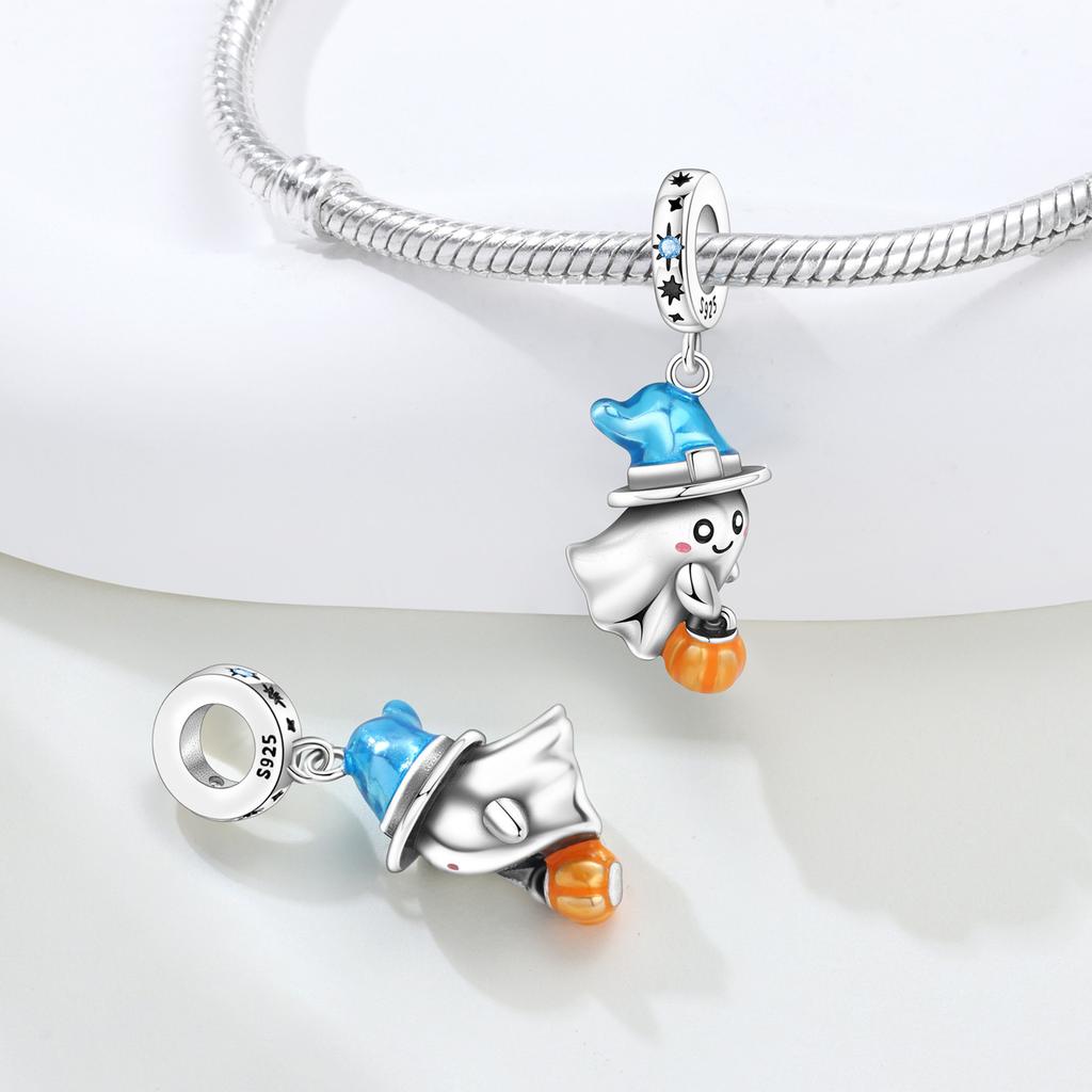 copper Halloween Collection, Magic Hat,potion,cat,Chain Charm Bead Charms Bead Charms Pendant for Authentic Bracelets Woman Girl Jewellery