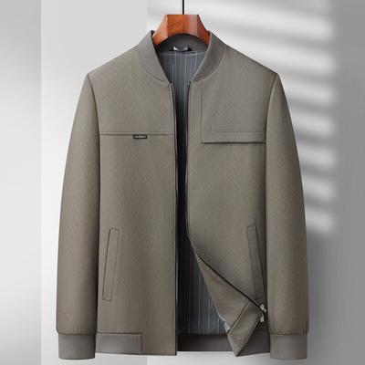 Giacca da uomo nuova per la primavera Business Casual Collo a baseball Senza ferro da stiro Antirughe Moda Top Giacca da uomo