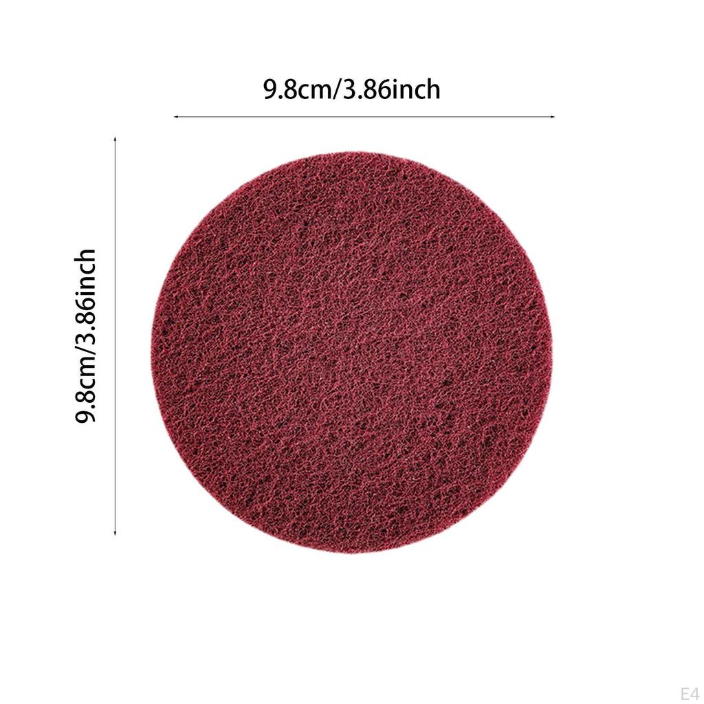 4 Inch Flocking Scuff Pads for Rust Removal And Deburring, Wet Dry Use
