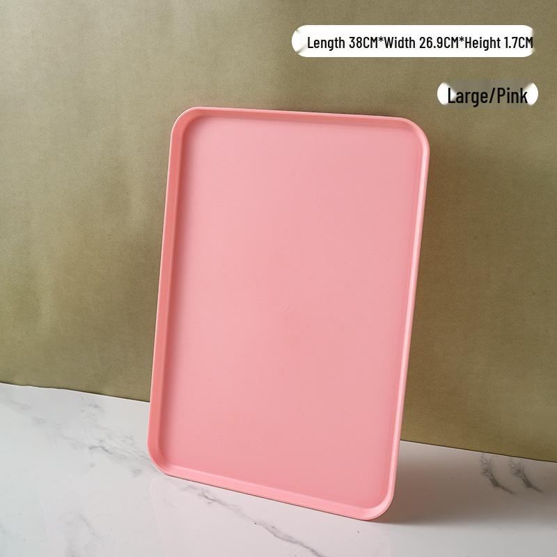 Rectangular Plastic Tea and Snack Tray for Home, Hotel, or Restaurant Use