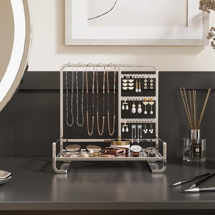Dekorativer Schmuckständer Ästhetischer Schmuckaufhänger Praktischer Eisen-Präsentationsständer zur Aufbewahrung von Accessoires