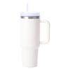 40oz Stainless Steel Handle Cup Double-layer Thermos Cup Sport Kettle for Men and Women Vacuum Cold-insulated Car Cup with Straw
