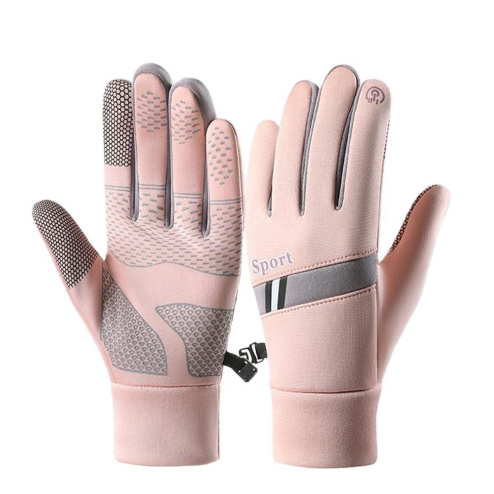 

Lock Buckle Thick Cycling Gloves Thermal Fleece Warm Outdoor Gloves Winter Cycling Gloves Sports women style 2