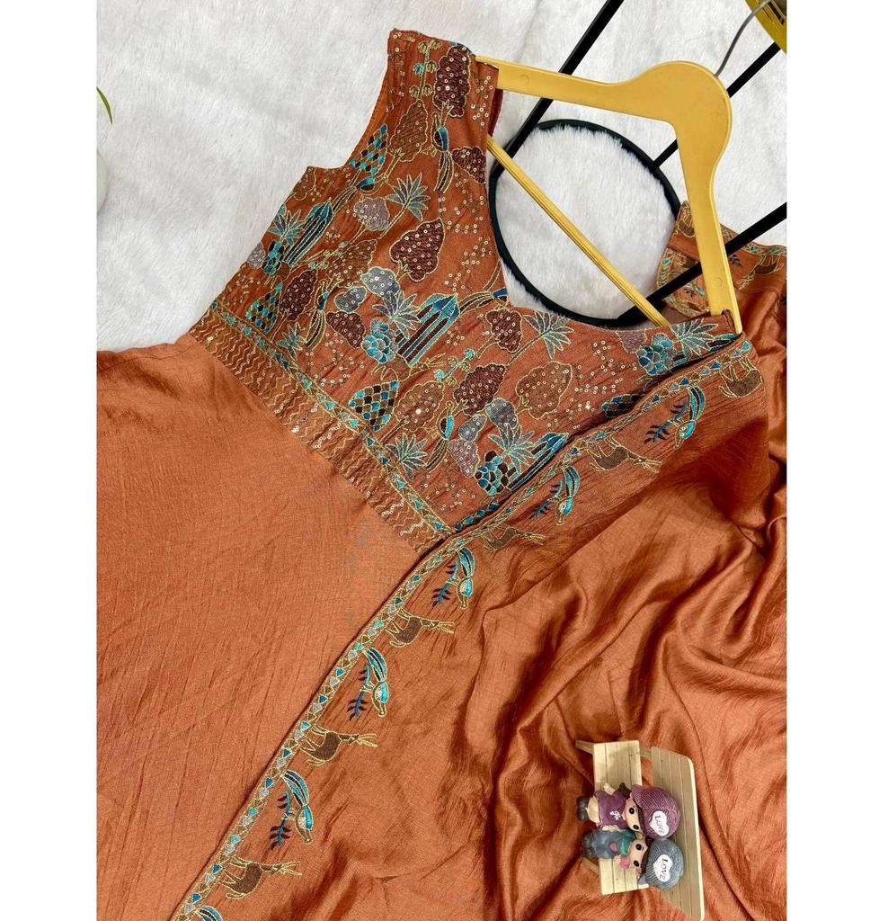 Women Designer Party Wear Gown Dupatta Set Indian Bollywood Party Wear Long Suit