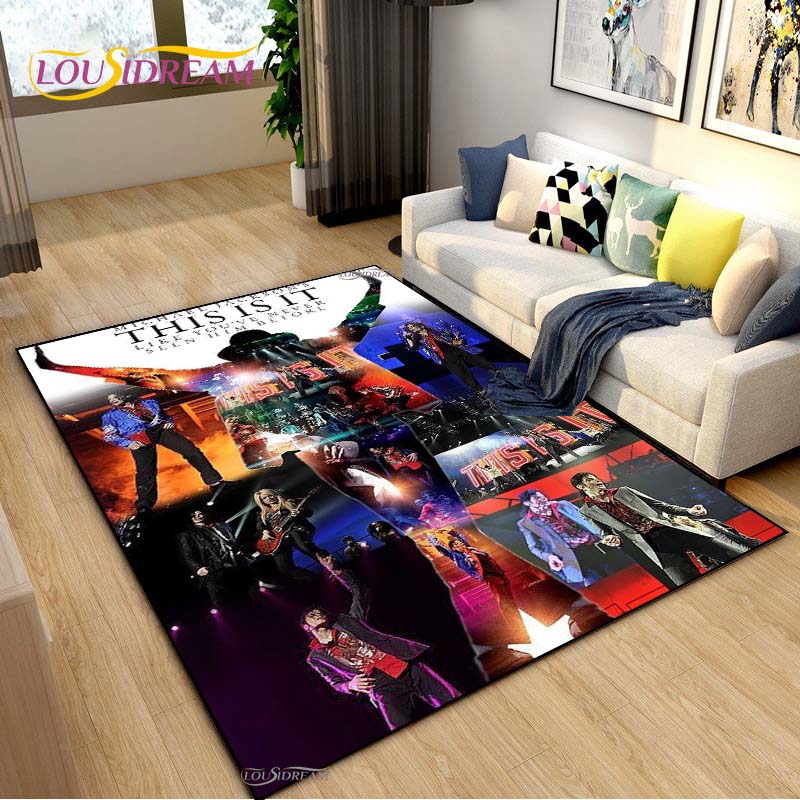 Michael J-Jackson Carpet for Living Room Sofa Table Bedroom Rugs Home decor Kitchen washroom Indoor Outdoor Non-slip floor Mats