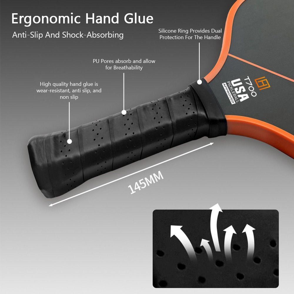 Frosted Surface Pickleball Paddle T700 Carbon Fiber Pickle Ball Paddle  Professional
