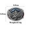 Men's Punk Cowboy Western-Style Belt Buckle – Mountain Eagle Design